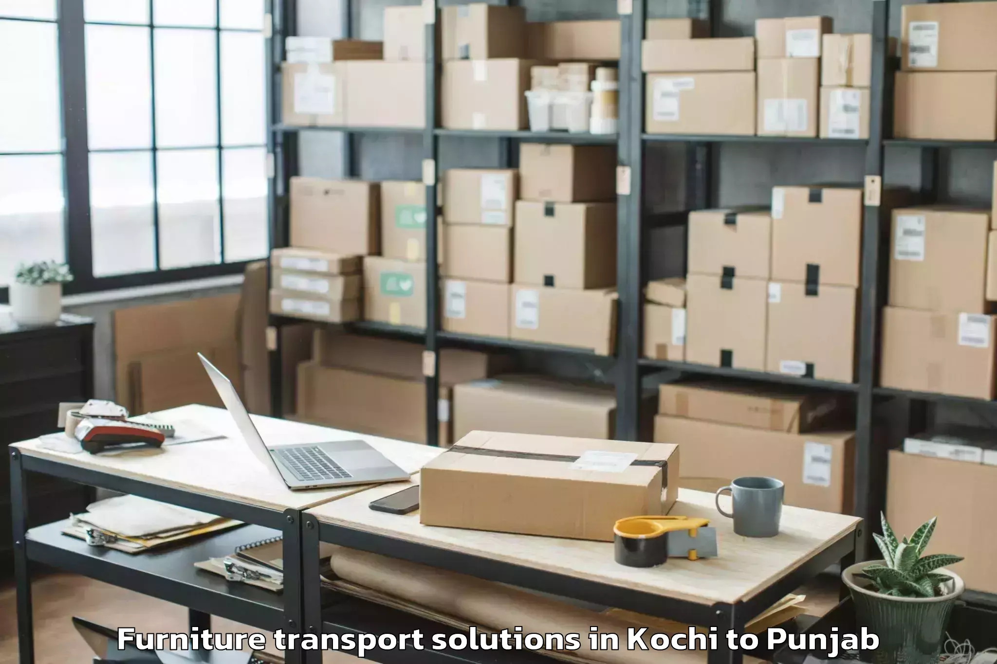 Efficient Kochi to Malerkotla Furniture Transport Solutions